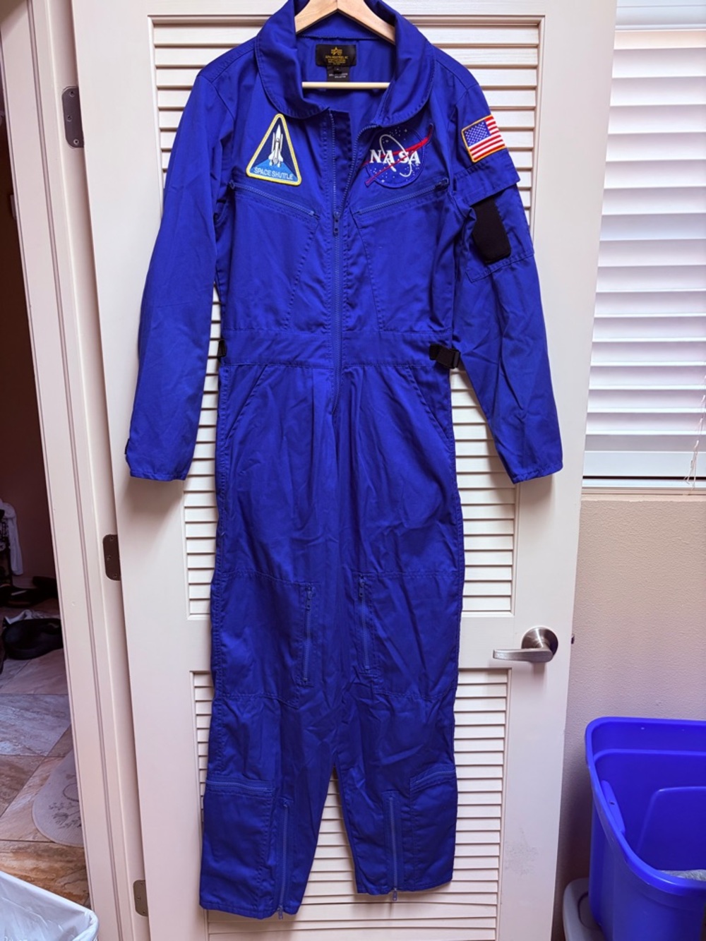 Alpha Industries NASA Flight Suit Small Blue Space Shuttle Astronaut Jumpsuit